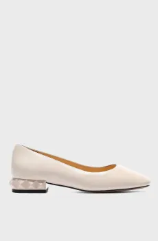 Женские бежевые кожаные туфли Бежевый 36 Respect VS75-147149