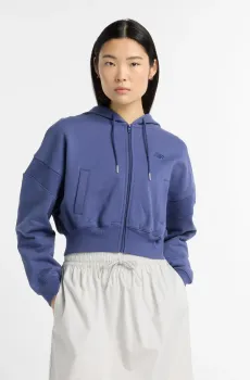 Женское синее худи Crop FT Full Zip Синий S New Balance WJ51506DRE
