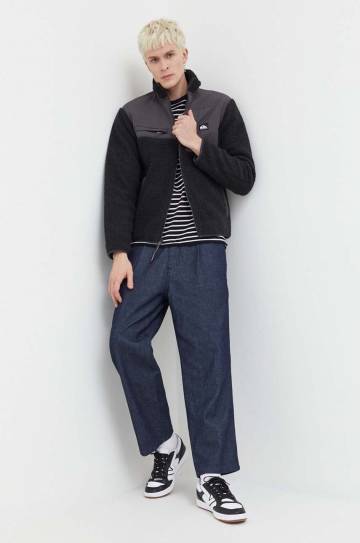 Кофта Quiksilver мужская цвет чёрный однотонная Кофта Quiksilver мужская цвет чёрный однотонная