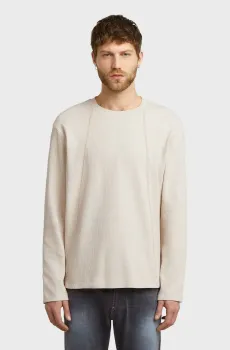 Мужской бежевый лонгслив Tweeter a line pkt r t l/s Бежевый XL G-Star RAW D26826,E164