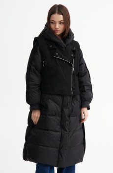 Пуховик чорний Estro ER00112238