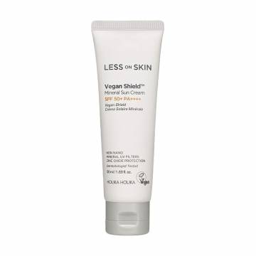 Минеральный солнцезащитный крем для лица Holika Holika Less On Skin Vegan Shield Mineral Sun Cream SPF 50+ PA++++, 50 мл Минеральный солнцезащитный крем для лица Holika Holika Less On Skin Vegan Shield Mineral Sun Cream SPF 50+ PA++++, 50 мл