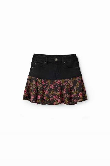 Детская юбка Desigual цвет чёрный mini расклешённая