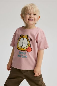 Reserved - Бавовняна футболка Garfield - рожевий - 992IS-30X