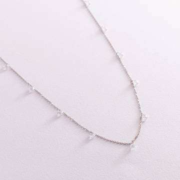 Серебряное колье с фианитами 181198 Серебряное колье с фианитами 181198