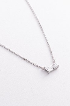 Серебряное колье с фианитом 908-01407