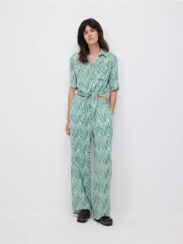 Reserved - Штани вільного крою з віскози - різнобарвний - 1029P-MLC