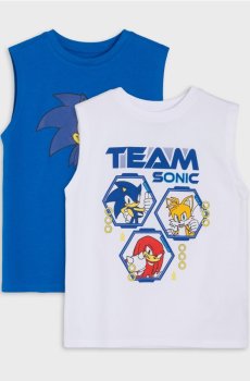 Бавовняні футболки з принтом 2 шт Sonic the Hedgehog - різнобарвний