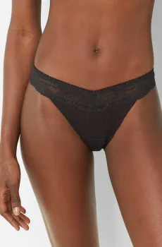 Женские черные трусики-стринги IDOLE Черный M Etam 6540468