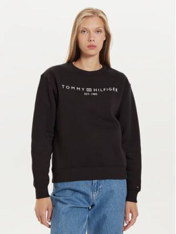 Tommy Hilfiger Світшот Logo WW0WW39791 Чорний Regular Fit Tommy Hilfiger Світшот Logo WW0WW39791 Чорний Regular Fit
