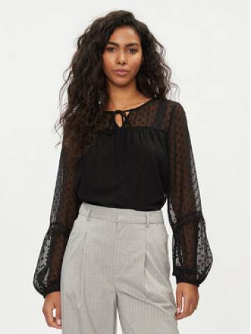 Vila Блузка Edee 14079577 Чорний Regular Fit Vila Блузка Edee 14079577 Чорний Regular Fit