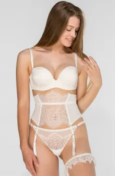 Женская белая подвязка Белый S brabrabra SLZ23402007