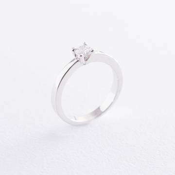 Помолвочное кольцо в белом золоте (куб. цирконий Swarovski) к06310 Помолвочное кольцо в белом золоте (куб. цирконий Swarovski) к06310