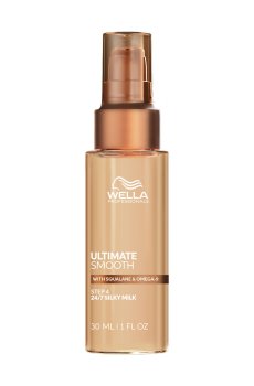 Термозащитное молочко для волос Wella Professionals Ultimate Smooth Silky Milk с защитой от UV-излучения, 30 мл