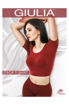 Укороченная футболка женская Giulia Crop T-Shirt, Burnt Coral, размер S/M