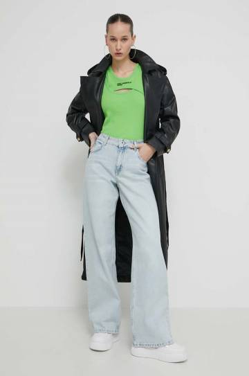 Топ Karl Lagerfeld Jeans женский цвет зелёный Топ Karl Lagerfeld Jeans женский цвет зелёный