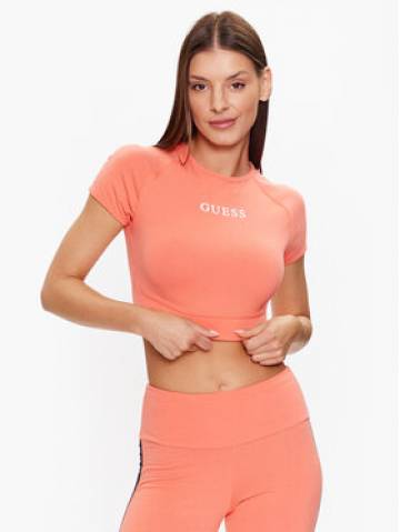Guess Топ V3RP16 KABR0 Оранжевий Slim Fit Guess Топ V3RP16 KABR0 Оранжевий Slim Fit