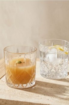 Склянки з рельєфним візерунком 2 pack - clear