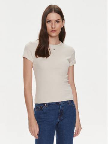 Tommy Jeans Футболка Essential DW0DW17383 Бежевий Slim Fit Tommy Jeans Футболка Essential DW0DW17383 Бежевий Slim Fit