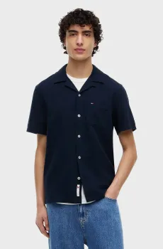Мужская темно-синяя льняная рубашка BLEND Синий XXL Tommy Jeans DM0DM23058