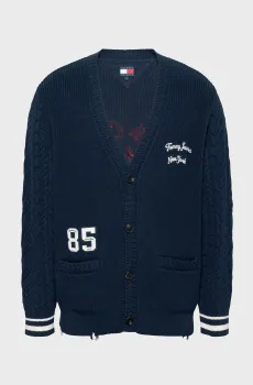 Мужской темно-синий кардиган WASHED VARSITY Синий L Tommy Jeans DM0DM21121