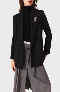 Женский черный жакет Черный 38 MAJE MFPVE00725_Black