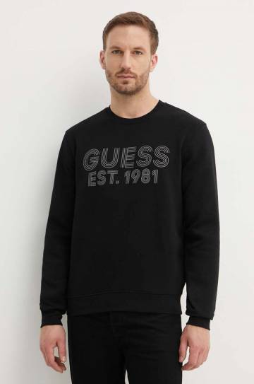 Кофта Guess BEAU мужская цвет чёрный с принтом M4YQ08 K9Z21 Кофта Guess BEAU мужская цвет чёрный с принтом M4YQ08 K9Z21