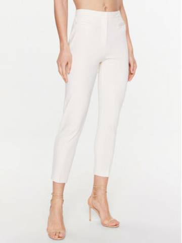 Pinko Штани з тканини Perfetto 100152 A0HM Écru Regular Fit Pinko Штани з тканини Perfetto 100152 A0HM Écru Regular Fit