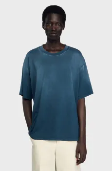 Мужская синяя футболка Синий L Sandro SHPTS01717_Midnight Blue