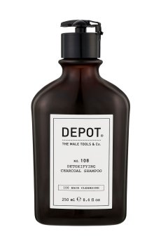 Шампунь для глубокого очищения волос Depot 108 Detoxifying Charcoal Shampoo с растительным углем, 250 мл