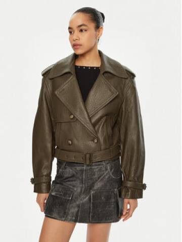 Miss Sixty Шкіряна куртка 6L4LJ1700000 Хакі Regular Fit Miss Sixty Шкіряна куртка 6L4LJ1700000 Хакі Regular Fit