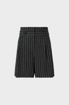Женские черные шорты в полоску ELONGATED PINSTRIPE Черный 40 Karl Lagerfeld B2W10003