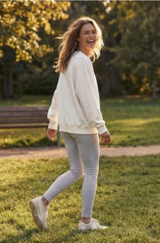 Ребристі легінси - сірий