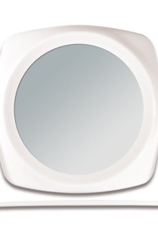 Зеркало TITANIA косметическое, белое, двустороннее, 15*15см,1590L