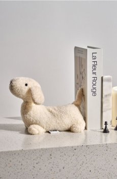 Дверна зупинка у формі собаки - білий