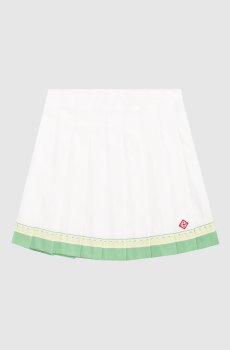 Детская белая юбка-плиссе