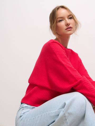 Mohito - Джемпер basic - фуксія - 407EQ-43X