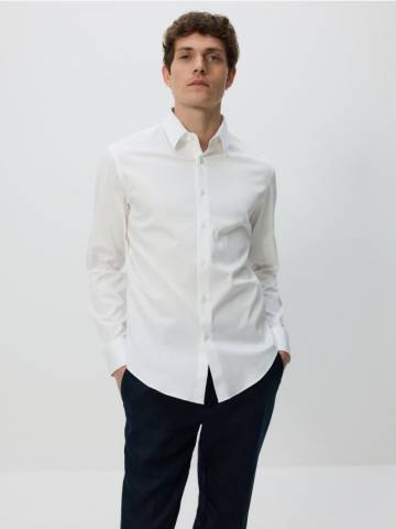 Reserved - Сорочка slim fit із високим вмістом бавовни - білий - 730FW-00X Reserved - Сорочка slim fit із високим вмістом бавовни - білий - 730FW-00X