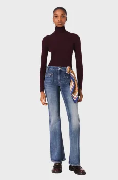 Женские синие джинсы Bootcut Синий 38 MAJE MFPJE00730_Blue