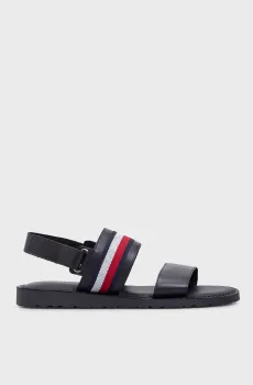 Мужские черные кожаные сандалии CORE HILFIGER LTH STRAPPY Черный 43 Tommy Hilfiger FM0FM05009