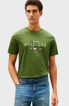 Мужская зеленая футболка BRAND LOVE BIG Зеленый L Tommy Hilfiger MW0MW41455