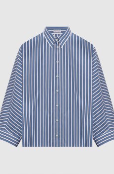 Синяя рубашка в полоску