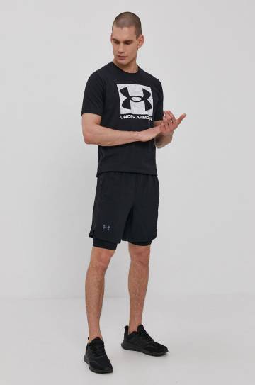 Футболка Under Armour 1361673 мужская цвет чёрный с принтом 1361673-369 Футболка Under Armour 1361673 мужская цвет чёрный с принтом 1361673-369
