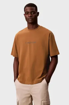 Мужская коричневая футболка STANDARD Коричневый L Calvin Klein LV040HM228