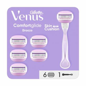 Станок для бритья женский Venus ComfortGlide Breeze с 6 сменными картриджами Станок для бритья женский Venus ComfortGlide Breeze с 6 сменными картриджами