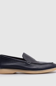 Синие кожаные лоферы Felix