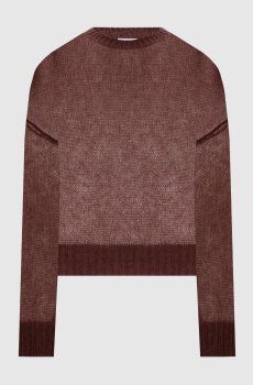 Коричневый джемпер с шерстью