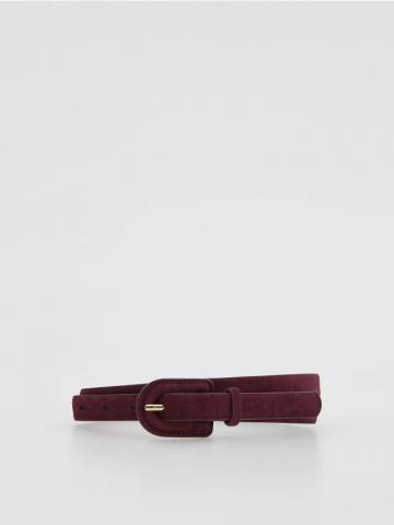 Reserved - Вузький ремінь на талію - буряковий - 276FE-83X