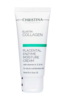 Увлажняющий крем для лица Christina Elastin Collagen Placental Enzyme Moisture Cream with Vitamins A, E & HA, 60 мл