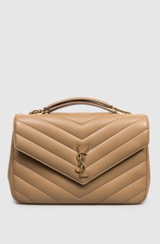 Бежевая кожаная сумка LOULOU